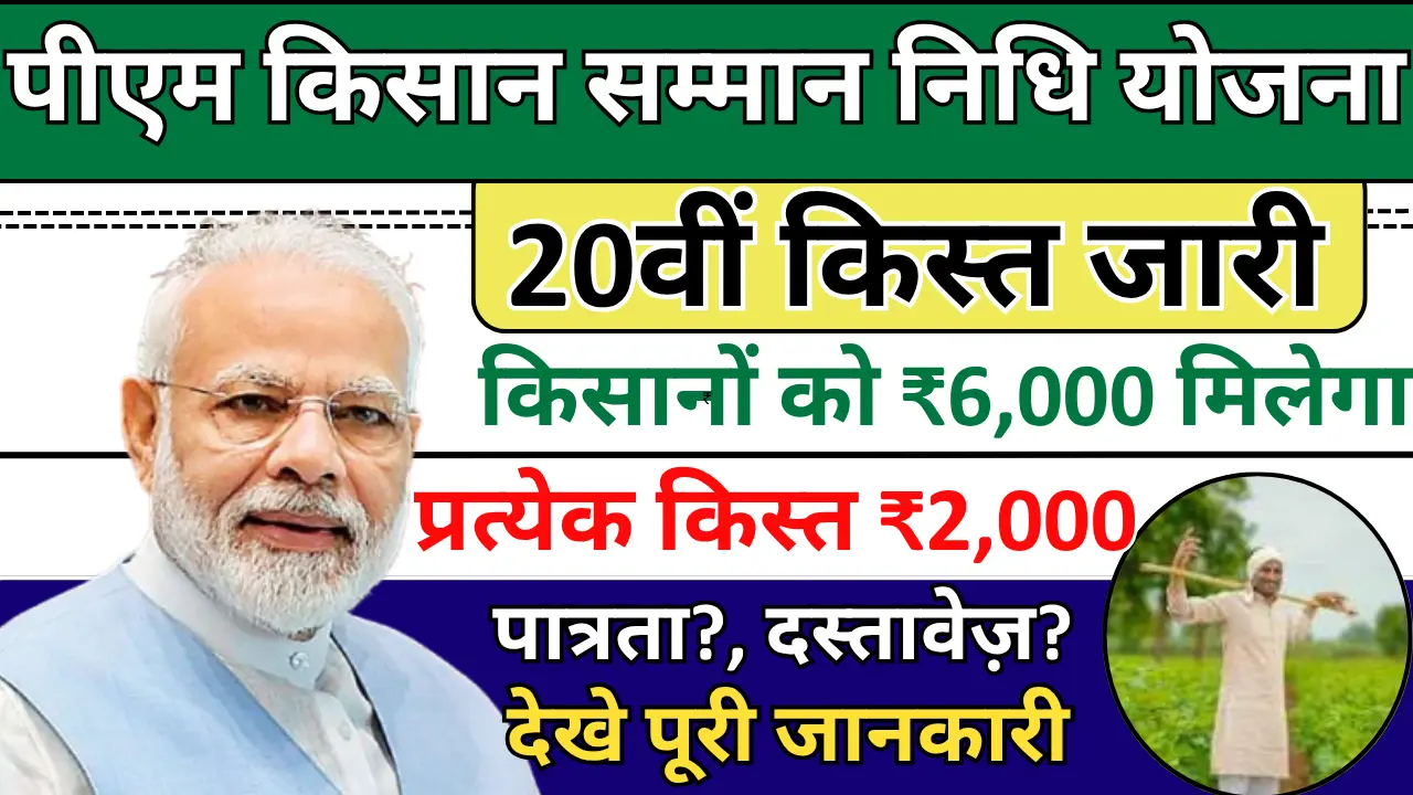 PM Kisan Nidhi Yojana 20th Installment